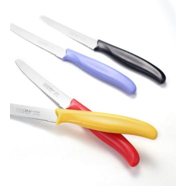 4.5 Inch Utility Knife Set, Serrated Paring Knife Set for Slicing Tomatoes, Vegetables, Fruit 4 pcs