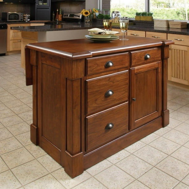 Aspen Rustic Cherry Kitchen Island