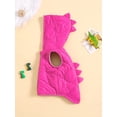 thumbnail image 3 of Girls Winter Warm Vest Coat Sleeveless Hooded Cartoon Dinosaur Zipper Outerwear, 3 of 9