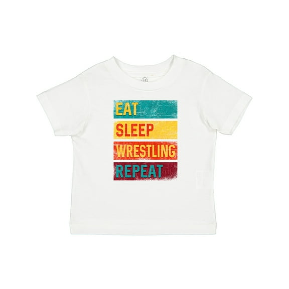 Inktastic Eat Sleep Wrestling Repeat Boys or Girls Baby T-Shirt