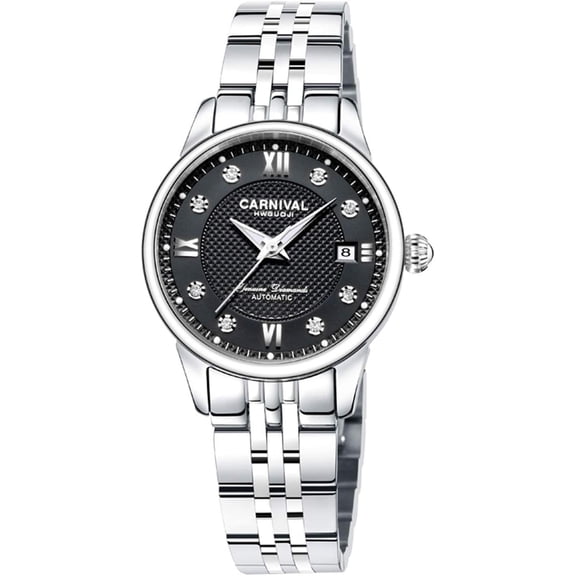 Women's Watches Automatic Self-Wind Stainless Steel with Waterproof Luminous Date Dial Crystal Watches