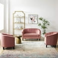 thumbnail image 6 of Modway Prospect Channel Tufted 3 Piece Performance Velvet Set in Dusty Rose, 6 of 6
