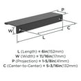 thumbnail image 3 of Miseno Mcpep1519 Mulberry 5-3/16" Center To Center Finger Cabinet Pull - Bronze, 3 of 4