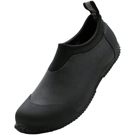 

NORTY Mens Ankle Rain Boots Adult Male Rubber Waterproof Runs 1-2 Sizes Big