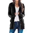 thumbnail image 1 of Ladies cardigan with cable pattern and button long-sleeve, 1 of 1