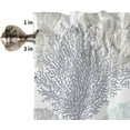thumbnail image 5 of Coastal Gray Coral Valances for Windows/Kitchen/Living Room/Bathroom Decor, Ocean Beach Valance Curtains with Rod Pocket, Summer Nautical Seashell Starfish Short Window Treatment Curtain 54"Wx18"L, 5 of 6