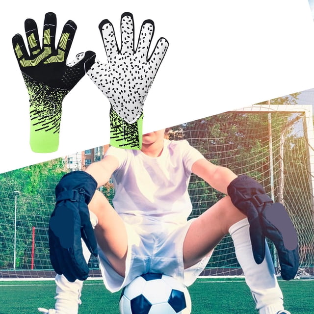 Guantes deportivos Sharpla para adultos transpirables con agarres fuertes fútbol negro y verde