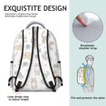 thumbnail image 5 of Multicolor Cat and Heart White Backpack for School, Cute School Bag with Adjustable Shoulder Straps and Padded Back, 15.3"x11"x7.1", 5 of 5