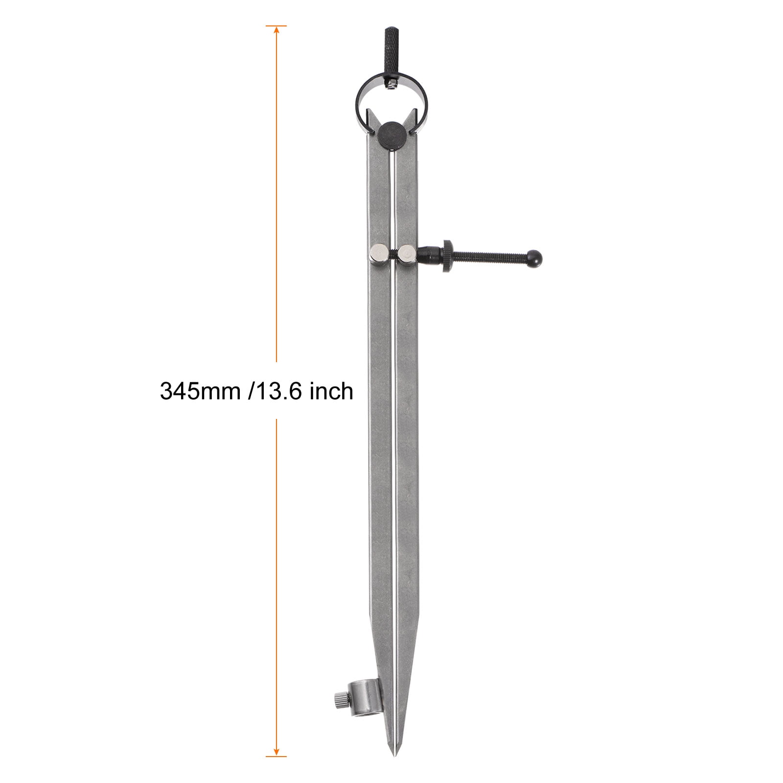 Uxcell Spring Joint Caliper 12 inch / 300mm Steel Adjustable Spring Divider Caliper with Pencil Holder