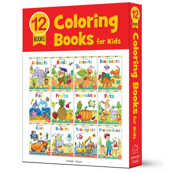 Creative Crayons Coloring Books: Pack of 12 Copy Color Books for Children (Creative Crayons), (Paperback)