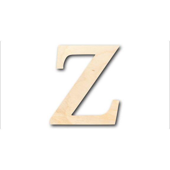 Unfinished Wood Bold Zeta Shape - Craft - up to 46" DIY 10" / 1/4"