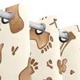thumbnail image 3 of Footprints Bones Black Out Curtains 84 Inch Length Curtains for Sliding Glass Doors Bedroom Living Room 2 Pack, 3 of 6