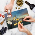 thumbnail image 5 of Lighthouse Cutting Board, Sunset at Seaside Wooden Docks Lighthouse Clouds Rainbow Waterfront Reflection, Decorative Tempered Glass Cutting and Serving Board, Small Size, Multicolor, by Ambesonne, 5 of 5