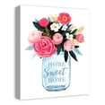 thumbnail image 2 of Creative Products Home Sweet Home Floral Mason Jar 16x20 Canvas Wall Art, 2 of 5