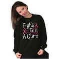 thumbnail image 3 of Breast Cancer Ribbon Fight for a Cure Women Crewneck Sweatshirt Brisco Brands S, 3 of 6