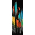 thumbnail image 2 of Atelier B Art Studio 11x24 Black Ornate Wood Framed with Double Matting Museum Art Print Titled - ABSTRACT TALL BUILDINGS, 2 of 4
