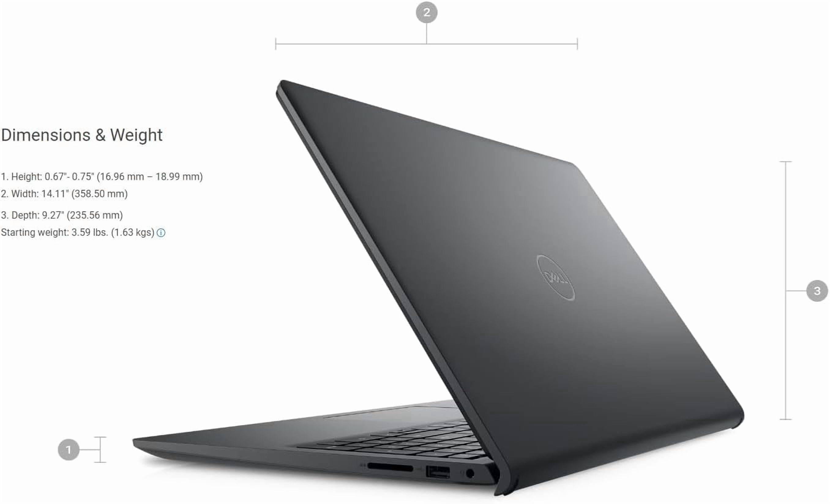Dell Inspiron 15.6" Touch Laptop, AMD Ryzen 7 7730U Processor, 16GB RAM 1TB SSD, Office 2024 Lifetime, Windows 11 Pro, WVA LED-Backlit FHD Screen, Wifi