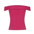 thumbnail image 6 of Aloohaidyvio Off Shoulder Tops for Women Short Sleeve Summer Slim Fit T Shirts Fitted Going Out, 6 of 7