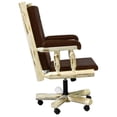 thumbnail image 4 of Montana Woodworks Transitional Solid Wood Upholstered Office Chair in Natural, 4 of 5