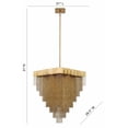 thumbnail image 3 of 37095-017 Eurofase Lighting Bloomfield Oval Chandelier 18 Light-Antique Brush Gold Finish, 3 of 4