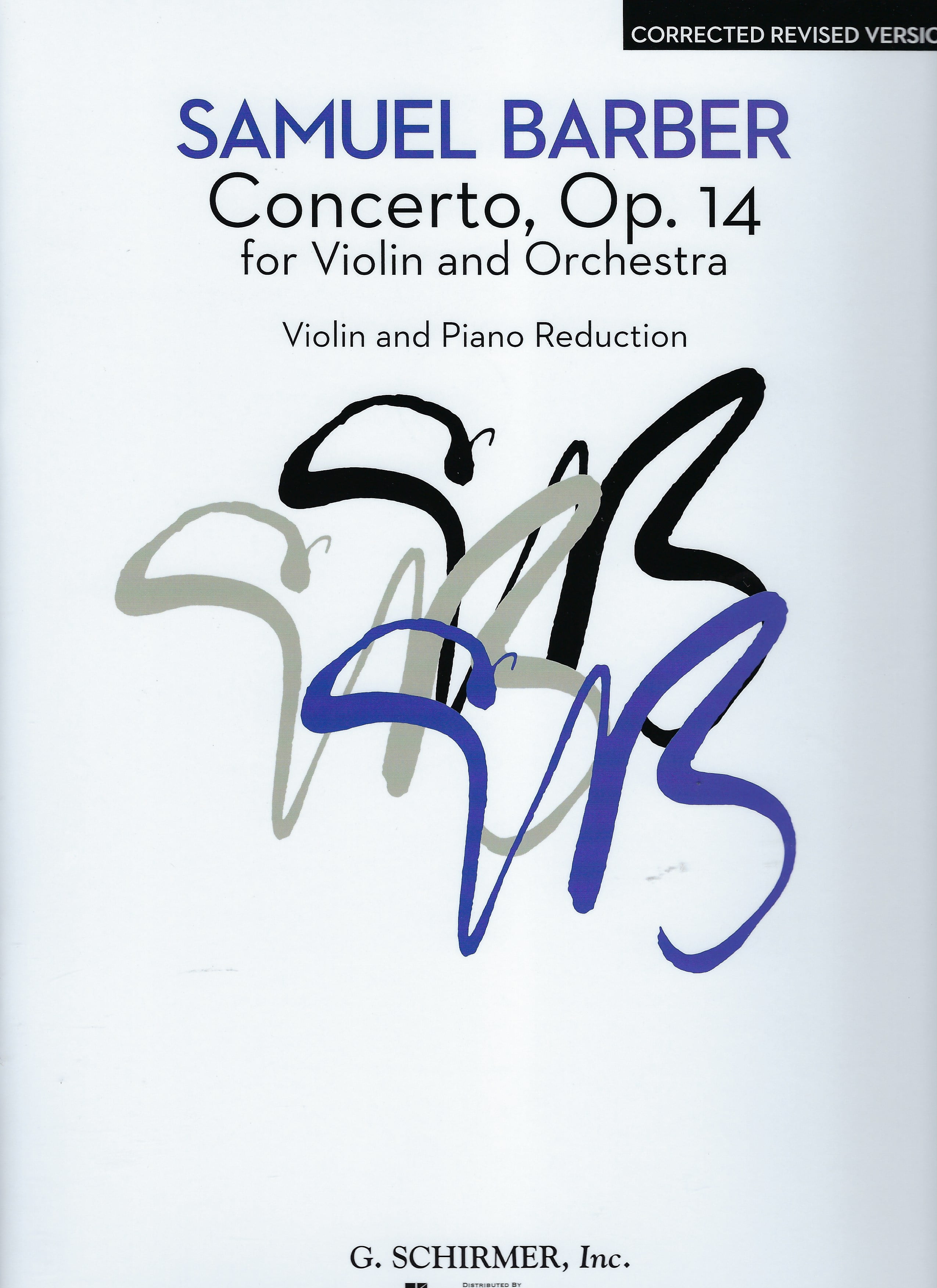 Samuel Barber Concerto Op. 14 for Violin and Orchestra (Sheet Music