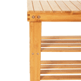 thumbnail image 6 of Hassch 35.4 Inch Bamboo Shoe Rack Bench with Boots Storage, 3-Tier Slatted Entryway Organizer, Space-Saving Stool in Natural Finish, 6 of 8