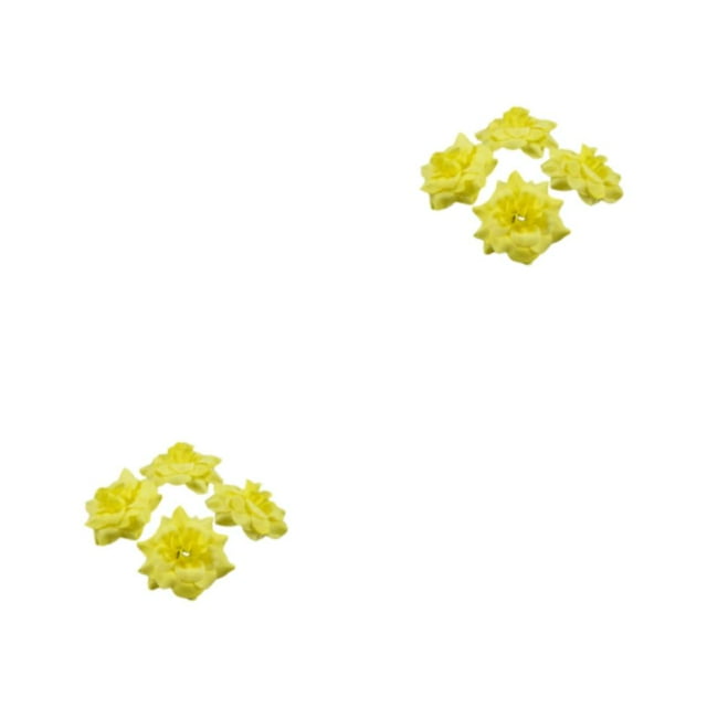 Decodeary 50pieces Low Maintenance Soft Texture Fabric For Albums And Decorations Realistic Appearance Fiber Wide Application Yellow 4.5cm 2Set