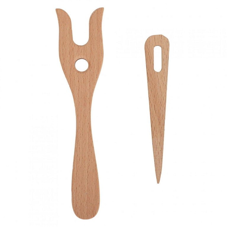 Wood Knitting Tool, Fork Type Wooden Knitting Tools DIY Weaving Tools for  Bracelet Necklace Braided Tools
