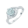 thumbnail image 2 of Sterling Silver with Natural Aquamarine Solitaire Ring, 2 of 3