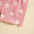 thumbnail image 5 of Girls Toddler Summer Short Sleeve Floral Printed Tops Shorts 2PCS Children Clothes Sets Outfits Cute Dailywear, 5 of 7