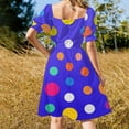 thumbnail image 3 of Colorful Dots 2025 Dress Evening Elegant And Chic Women for Outfits Beach Clothes Women Dress, 3 of 6