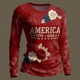 thumbnail image 2 of 250 Anniversary USA Shirt Women Patriotic 4th of July T Shirt American Flag Long Sleeve 250th Birthday America Tee Tops, 2 of 3
