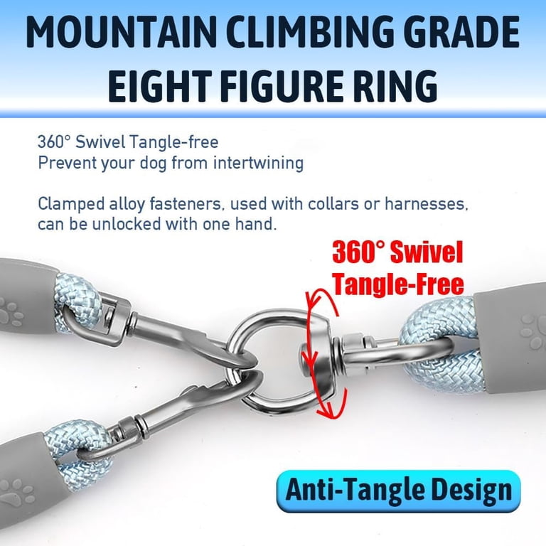 Dual Dog Leash with 360° Swivel Coupler photo 2
