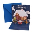 thumbnail image 1 of Less Than 5 Greeting Card Christmas Card Small Card with Envelope Sticker 3D Cute Holiday Greeting Card Santa Snowman Reindeer Christmas Tree Christmas Card 4x5 Inches, 1 of 9