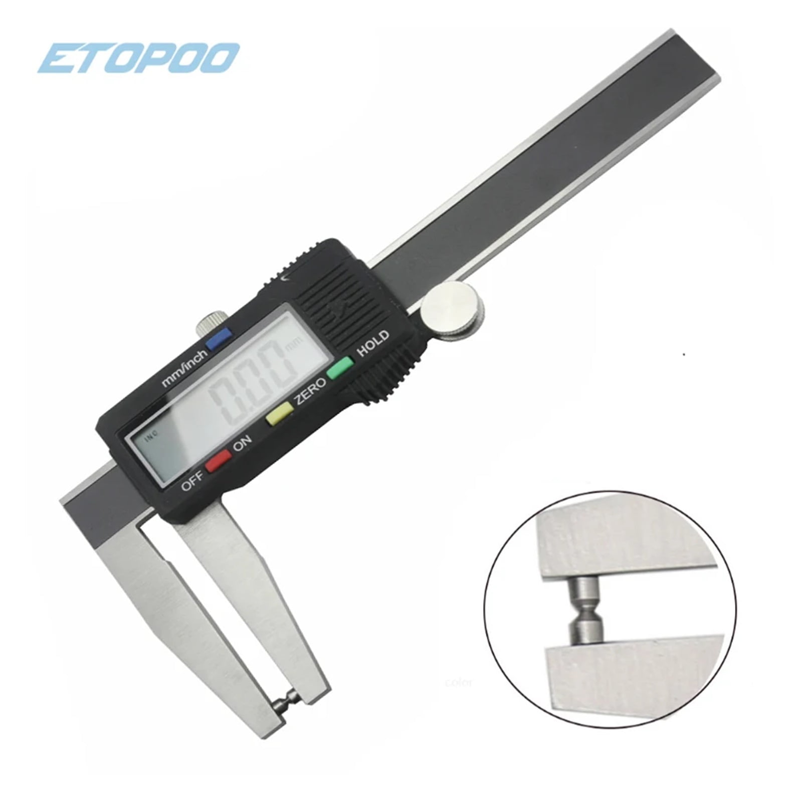 0-60mm Stainless Steel Digital Brake Disc Vernier Caliper Electronic Brake Caliper Disk Caliper Tyre Thickness Gauge Ruler ,Easy to Use