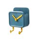 thumbnail image 1 of Wall hanging storage box wall phone holder Wall Mounted Storage Box PP Clock Shaped Multifunctional Container with Hooks for Dormitory Bedside Blue ANGGREK Otros, 1 of 8