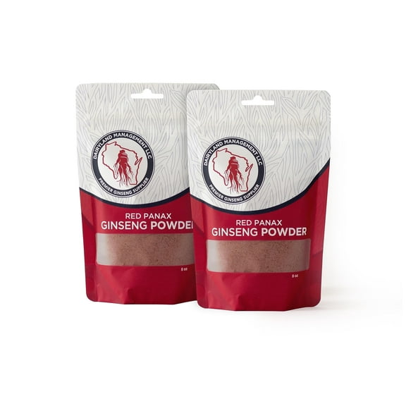 Dairyland Management Red Panax Ginseng Powder with Natural Ginsenosides 16 oz - Korean Panax Ginseng Root Powder for Smoothies, Coffee or Drinks