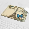 thumbnail image 5 of CafePress - Paris Eiffel Tower Butterfly Retro Elega Mousepad - Non-slip Rubber Mousepad, Gaming Mouse Pad, 5 of 6