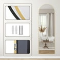 thumbnail image 5 of Melodieux Arched Mirror Full Length with Stand 65" x 24" Full Body Standing Mirror Gold Aluminum Alloy Thin Frame Floor Mirror Hanging Leaning against Wall for Home Decor, 5 of 5