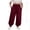 Wine, variant on ChaoHeng Womens Trouser Pants Women's Plus Size Wide Leg Joggers Elastic Waist Casual Pants with Pockets