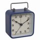 thumbnail image 1 of Reloj Despertador Cuadrado de Metal Pequeño, Reloj Silencioso de Escritorio para Estudiantes, Reloj de Cuarzo Luminoso para Dormir, Reloj Azul, 1 of 5