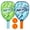Blue and Green, variant on NERF 2 Player Pickleball Paddle Set - Youth Pickleball - (2) Wooden Paddles + (2) Pickleballs