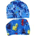 thumbnail image 1 of 2 Pcs Swimming Cap Elastic Protective Cartoon Pattern Bathing Cap Swimming Hat for Baby Kids Boys Children, 1 of 7