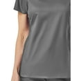 thumbnail image 2 of EON Womens Coolmax Mesh Panel V-Neck Solid Scrub Top, 2 of 2