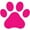 Hot Pink Paw Dog, variant on FINCIBO 3" x 3" Vinyl Decor Decal Sticker Removable For Notebook, Ipad, Car - Hot Pink Paw Dog