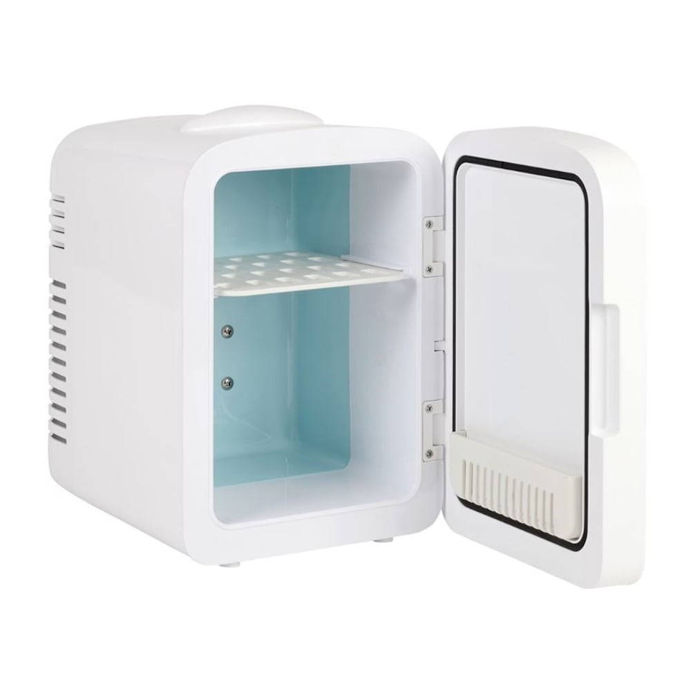 Restored Frigidaire 6-Cans/4L Mini Fridge with Gallery Light Up Mirror EFMIS210-WHITE.DG, Includes 110V home power cord & 12V DC car adapter (Refurbished)