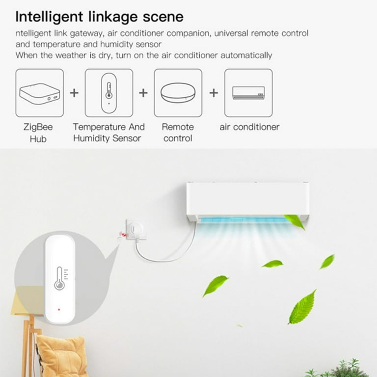 Homekit Zigbee Tuya Wireless Temperature & Humidity Sensor APP Remote  Monitor