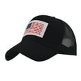 thumbnail image 2 of yunLCZ USA Flag Women Summer Fashion Beach Adjustable Washable Cotton Mesh Baseball Cap Sun Hat Outdoors Hat Baseball Cap, 2 of 3