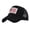 Black, variant on Outdoor Fishing Mesh Trucker Hat With Fish US Flag Patch Adjustable Two Tone Curved Brim Cap for Patriotic Holiday Hiking Beach & Backyard BBQ Events Khaki