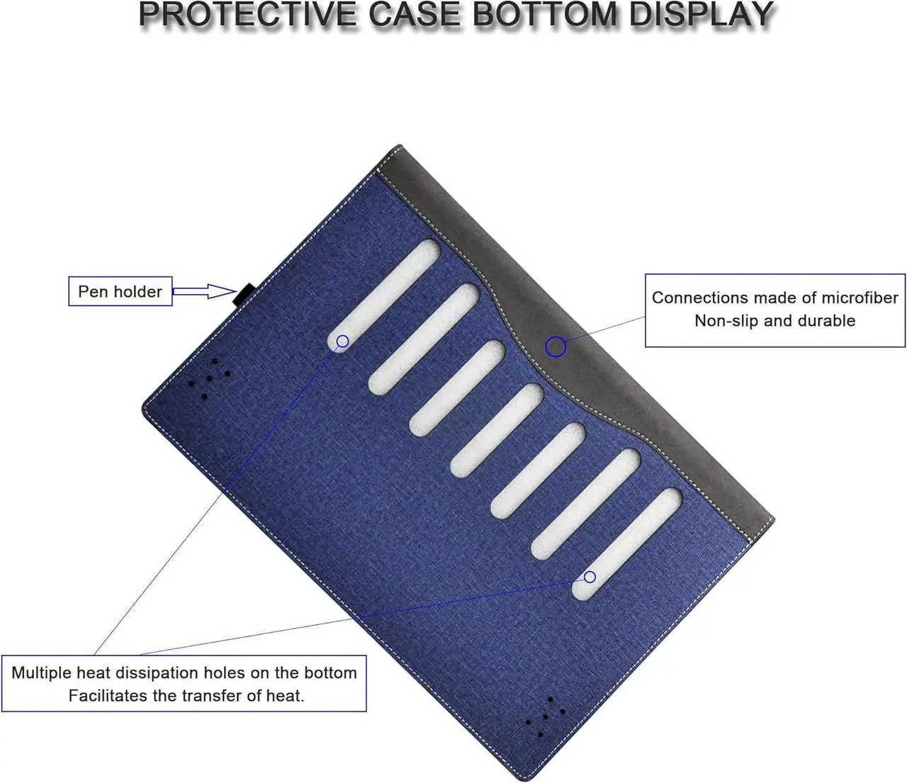 Laptop Case Cover for Dell Pro 16 Plus (PB16250/PB16255) & Pro16 PC16255/PC16250 &for Dell 16 Plus DB16250 Sleeve, PU Leather Notebook PC Protective Bag with Pen Holder